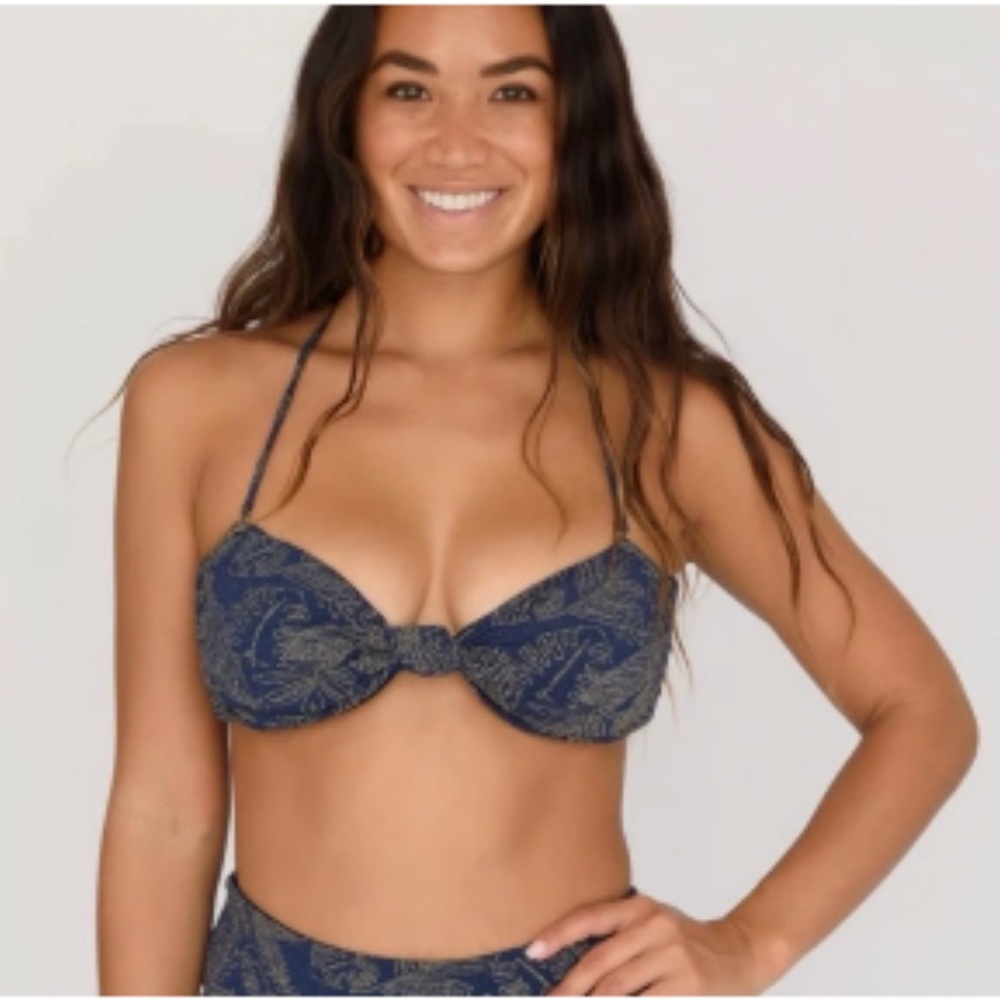 Skatie Blue and Gold Bikini Set